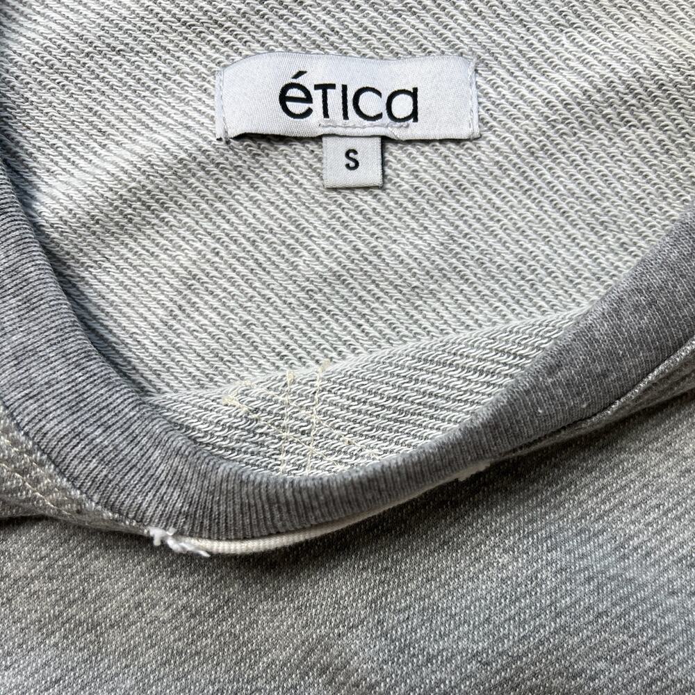 ETICA Upcycled Block Sweatshirt White / Grey Size S - Picture 3 of 9